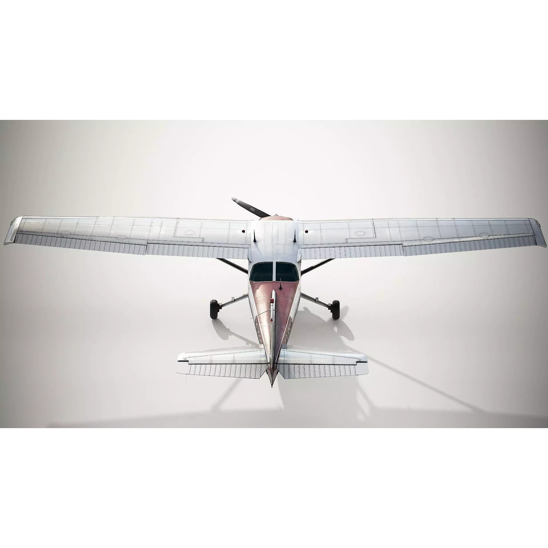 Cessna 172 Skyhawk - Low-Poly Game-Ready 3D Model - View 10