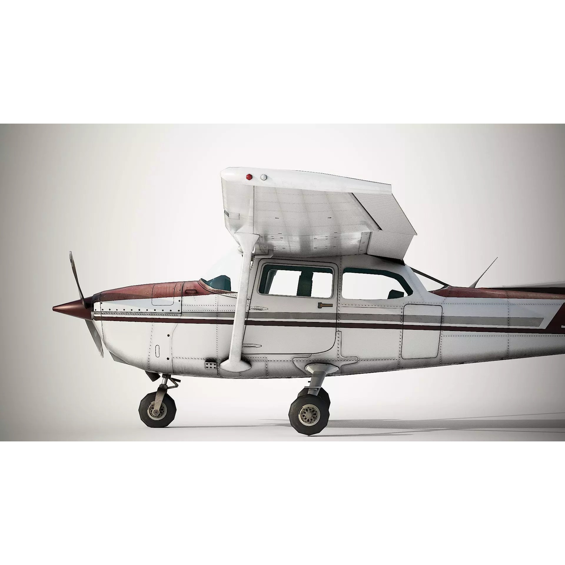 Cessna 172 Skyhawk - Low-Poly Game-Ready 3D Model - View 11