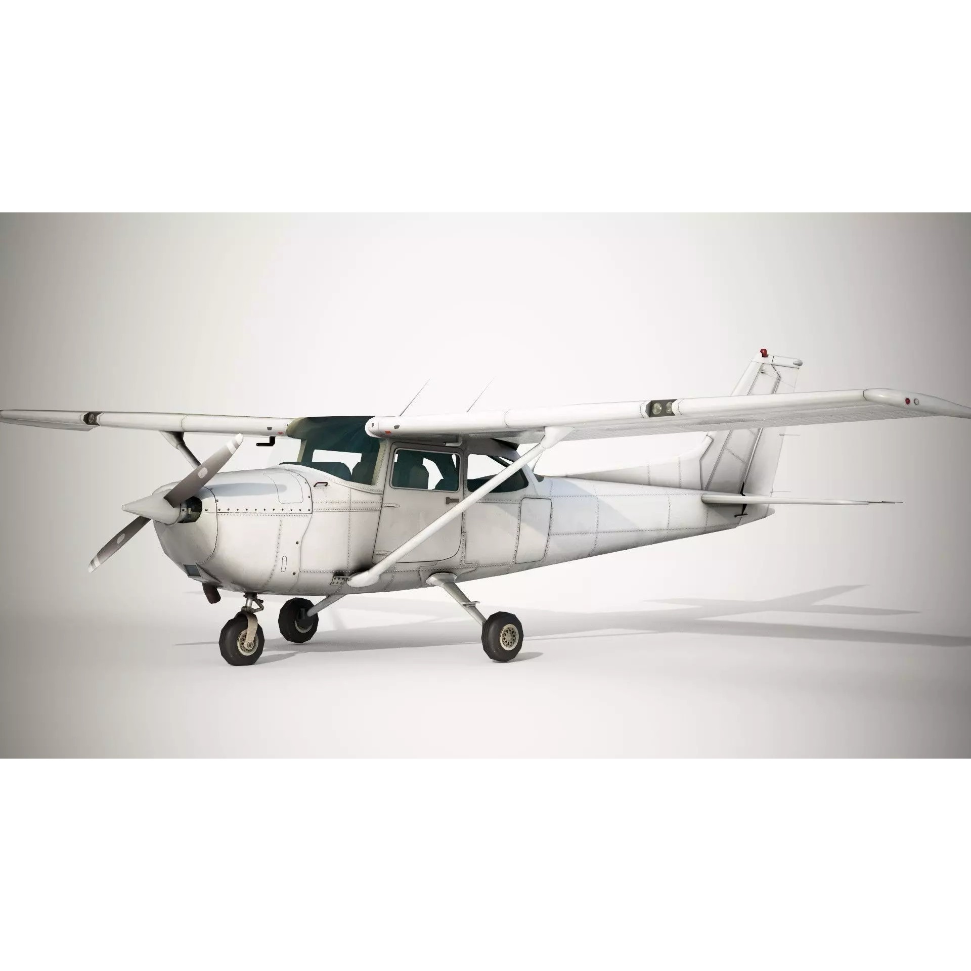 Cessna 172 Skyhawk - Low-Poly Game-Ready 3D Model - View 19