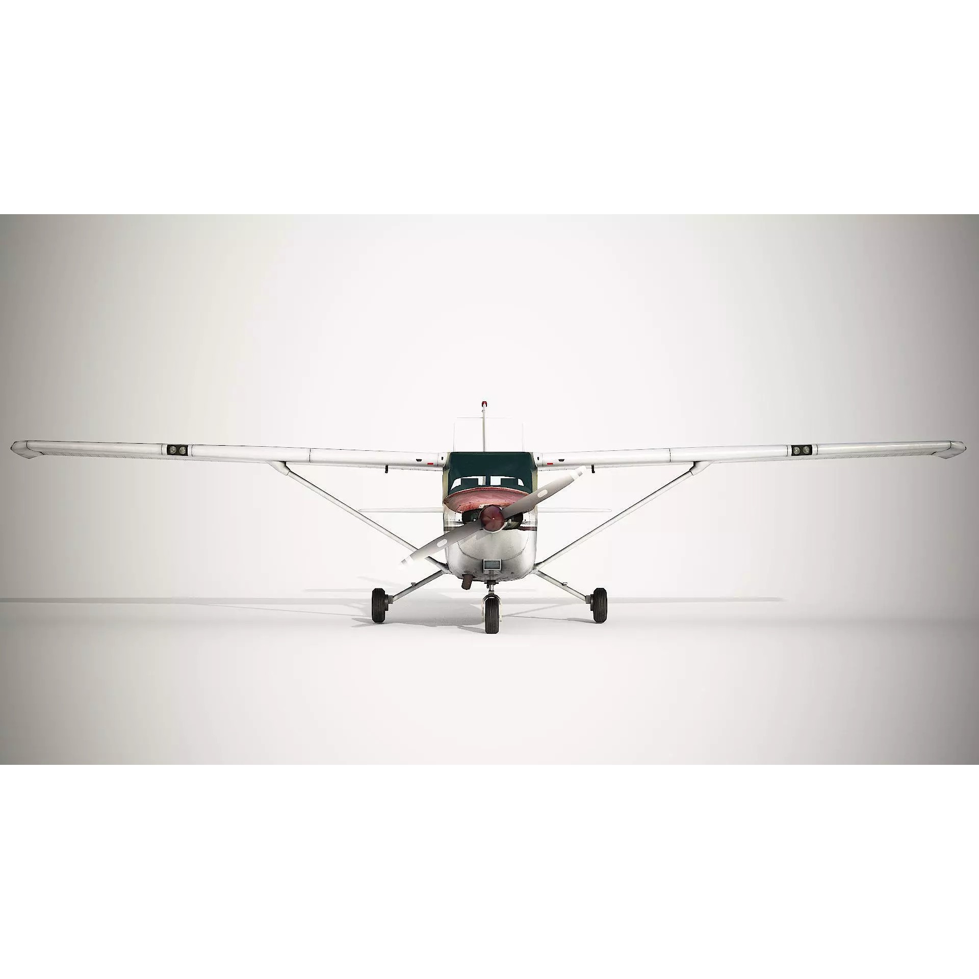 Cessna 172 Skyhawk - Low-Poly Game-Ready 3D Model - View 8