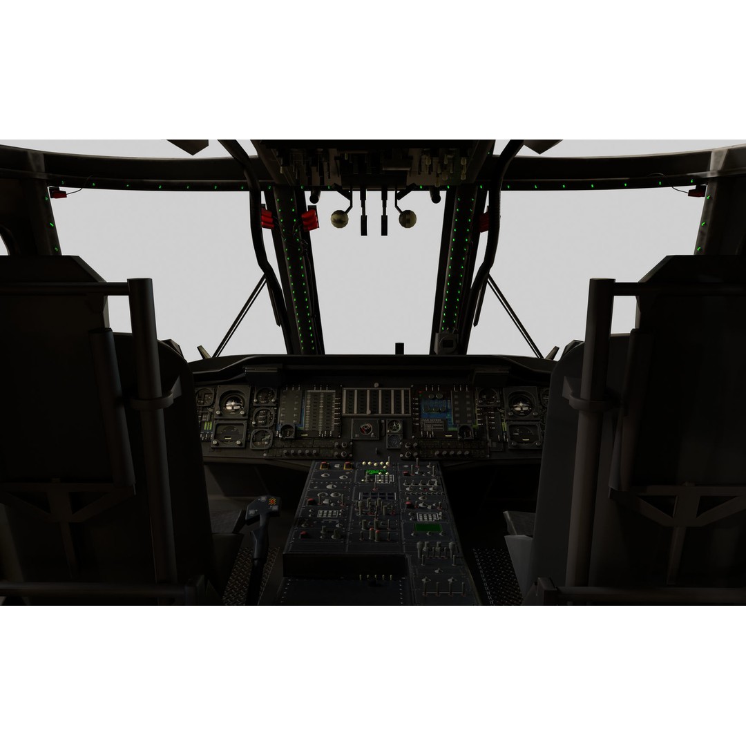 Sikorsky UH-60M Black Hawk 3D Model – Low Poly Game Ready Helicopter, FBX - View 11