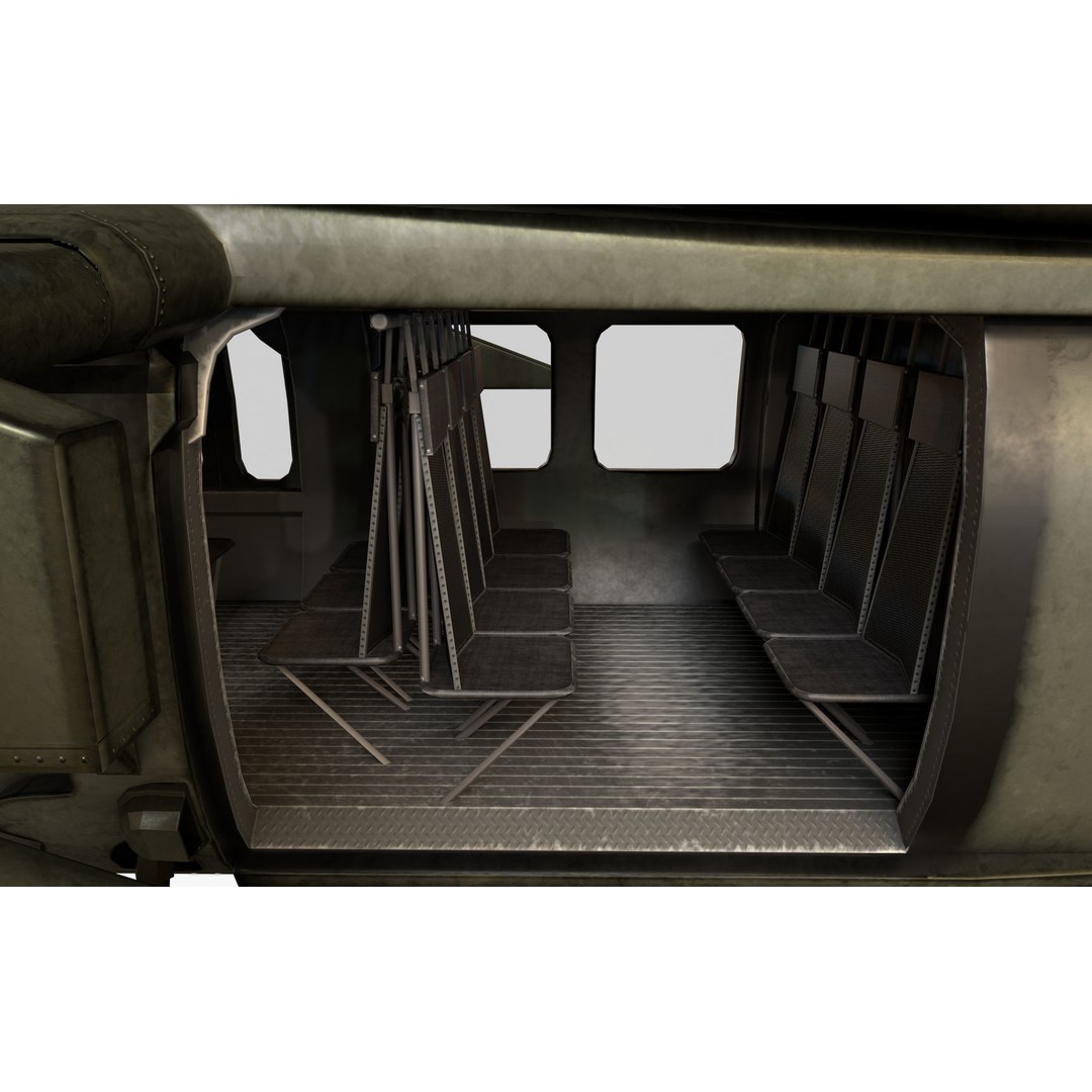Sikorsky UH-60M Black Hawk 3D Model – Low Poly Game Ready Helicopter, FBX - View 15