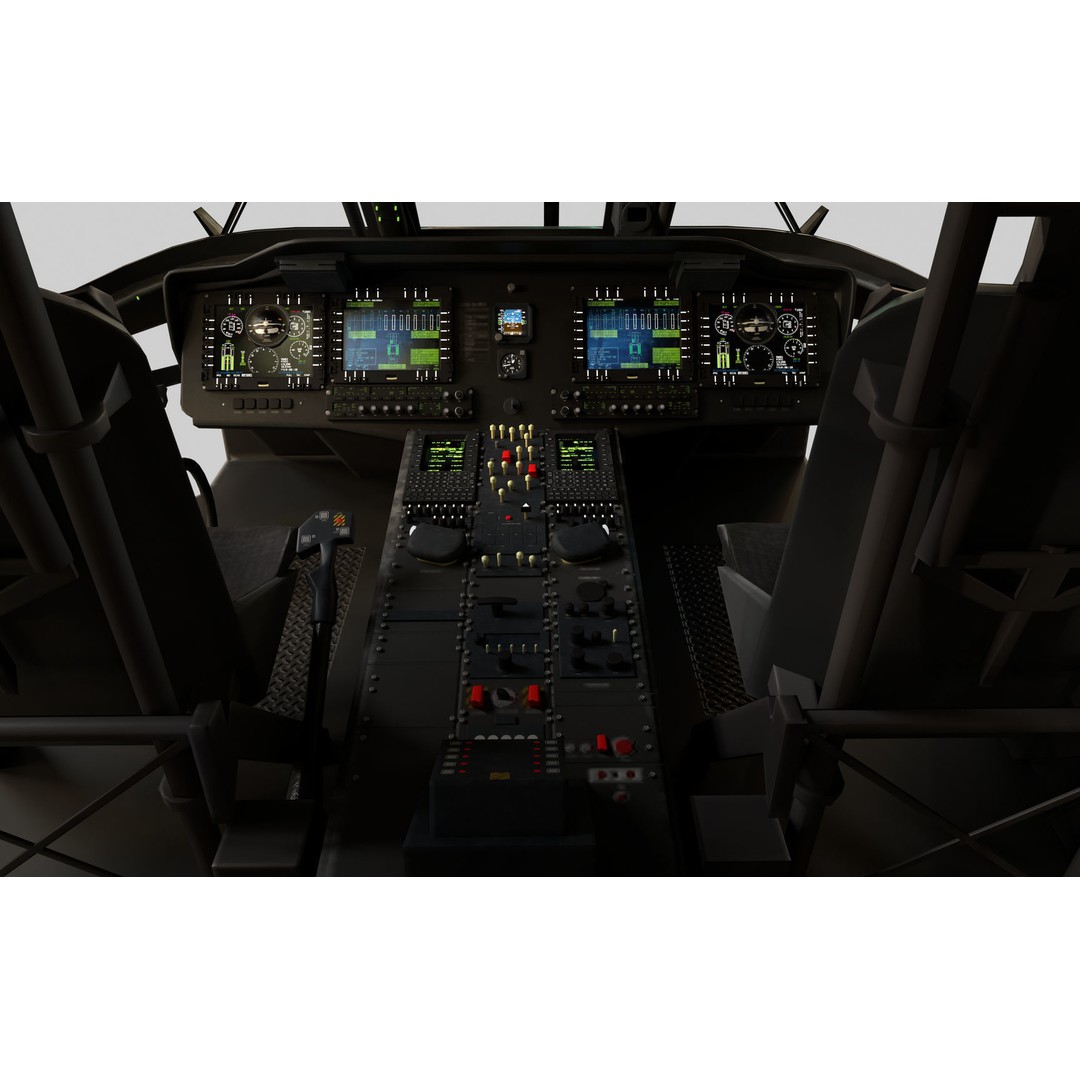 Sikorsky UH-60M Black Hawk 3D Model – Low Poly Game Ready Helicopter, FBX - View 31