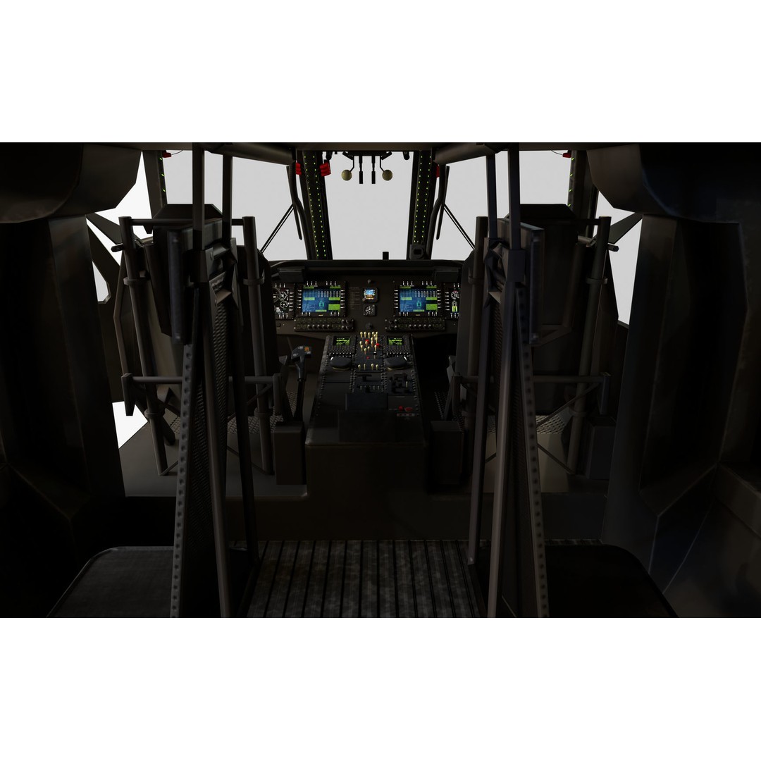 Sikorsky UH-60M Black Hawk 3D Model – Low Poly Game Ready Helicopter, FBX - View 32