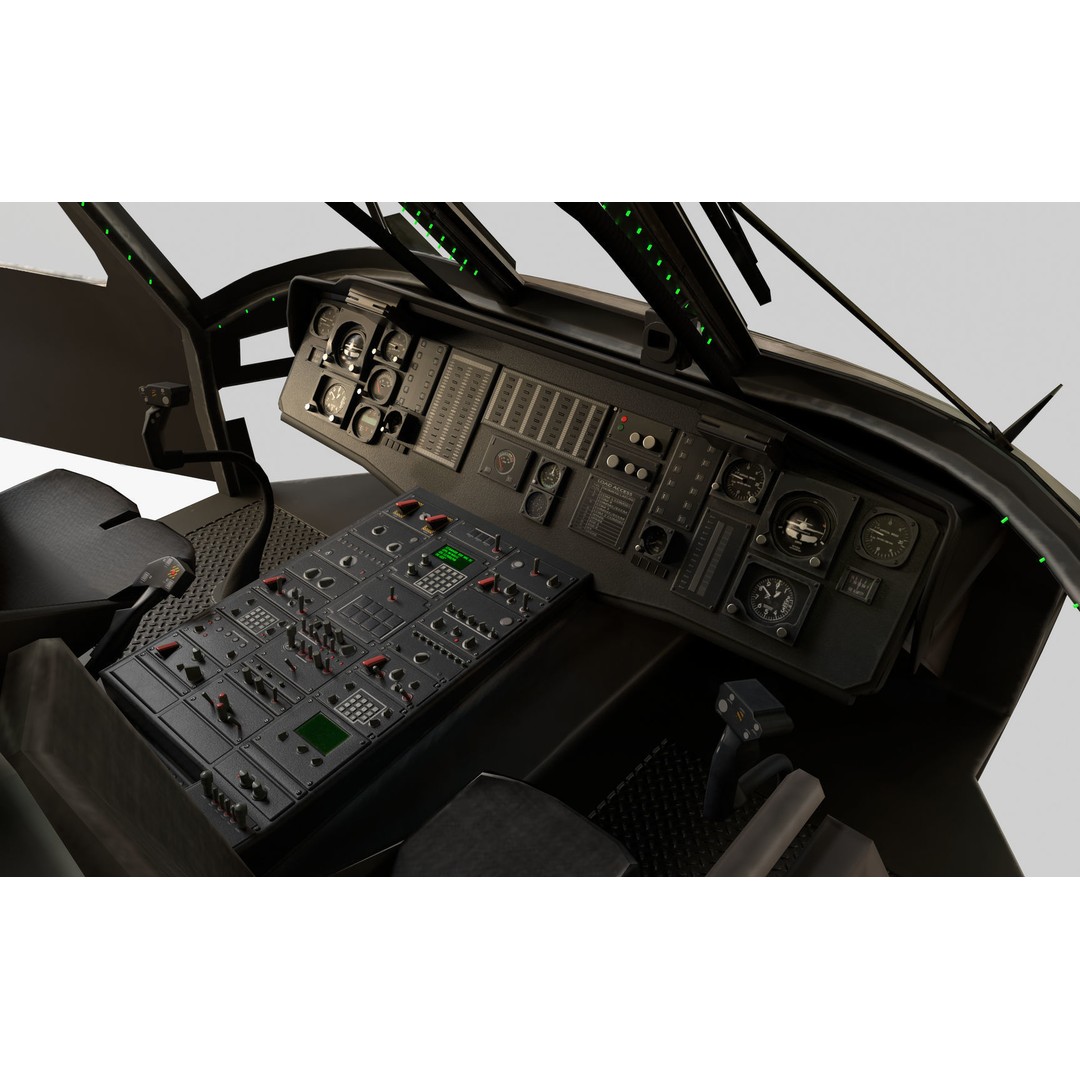 Sikorsky UH-60M Black Hawk 3D Model – Low Poly Game Ready Helicopter, FBX - View 33