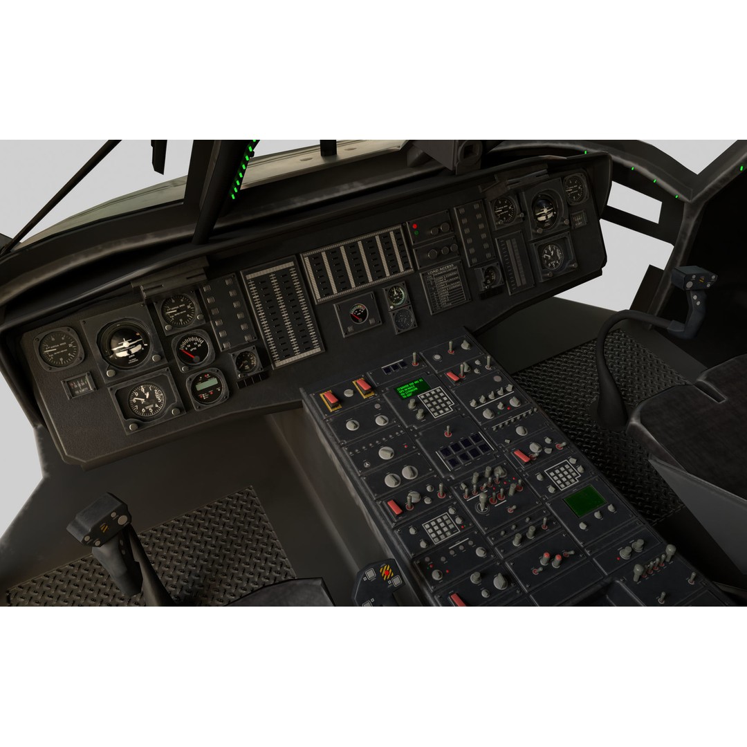 Sikorsky UH-60M Black Hawk 3D Model – Low Poly Game Ready Helicopter, FBX - View 34