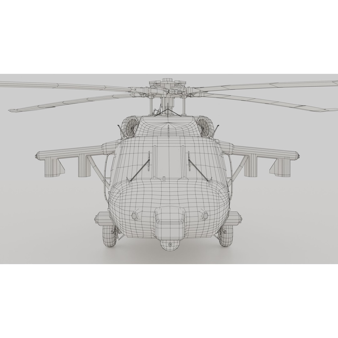 Sikorsky UH-60M Black Hawk 3D Model – Low Poly Game Ready Helicopter, FBX - View 41