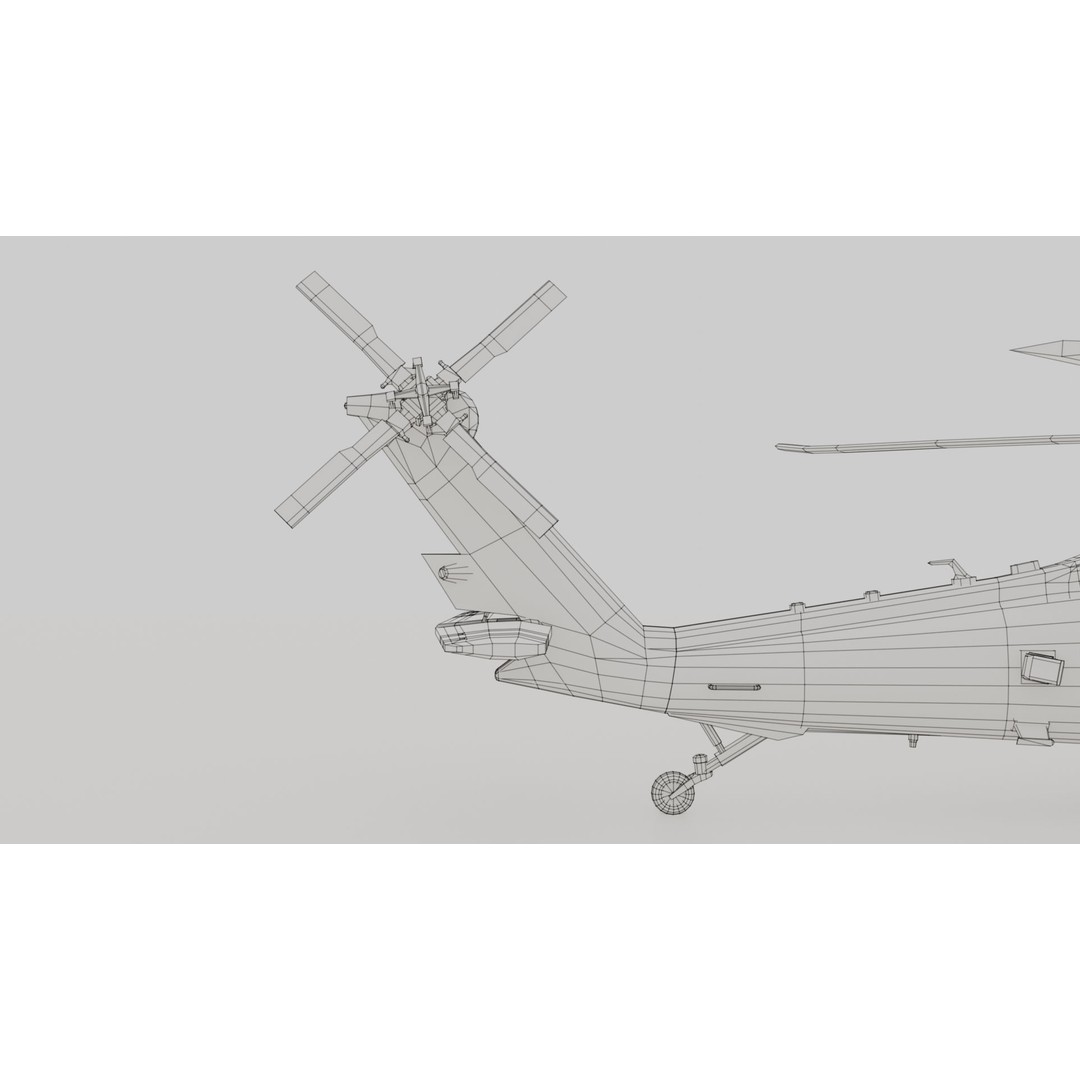 Sikorsky UH-60M Black Hawk 3D Model – Low Poly Game Ready Helicopter, FBX - View 42