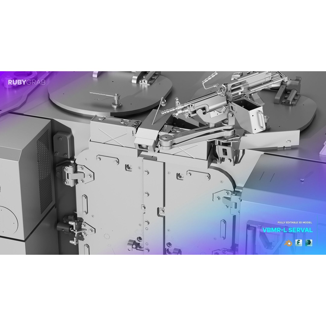 VBR-L SERVAL 4x4 Armoured Vehicle 3D Model – High Poly Game Asset, FBX - View 10