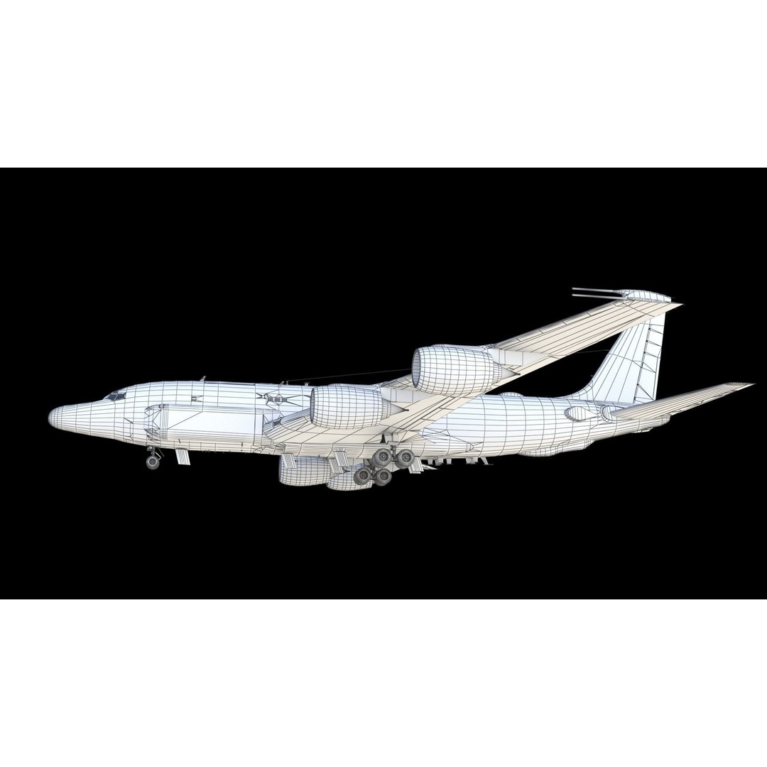 RC-135S Cobra Ball 3D Model – Military Aircraft, FBX, PBR Textures