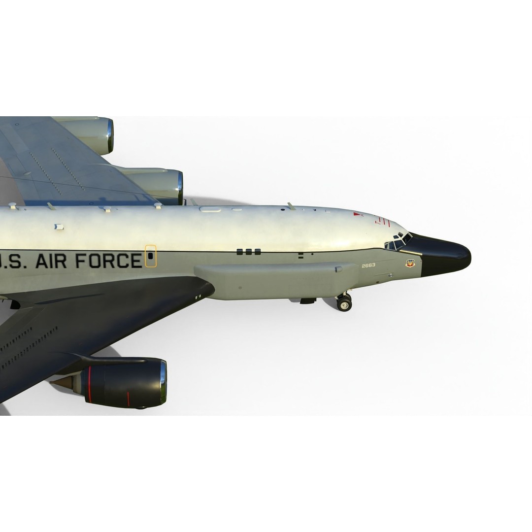 RC-135S Cobra Ball 3D Model – Military Aircraft, FBX, PBR Textures - View 10