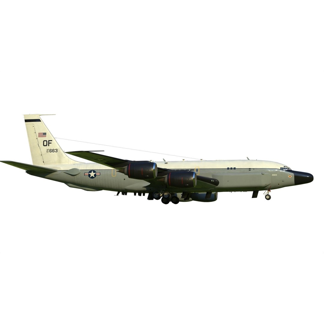 RC-135S Cobra Ball 3D Model – Military Aircraft, FBX, PBR Textures - View 11