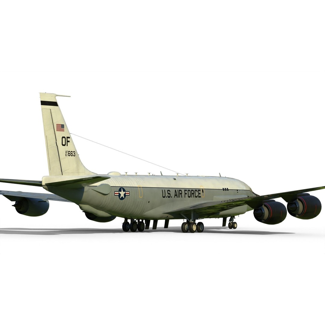 RC-135S Cobra Ball 3D Model – Military Aircraft, FBX, PBR Textures - View 12