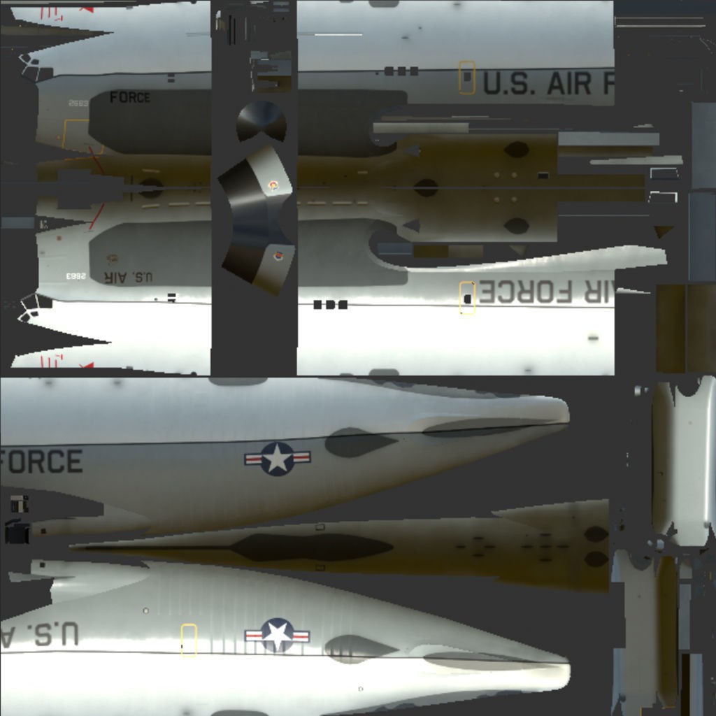 RC-135S Cobra Ball 3D Model – Military Aircraft, FBX, PBR Textures - View 22