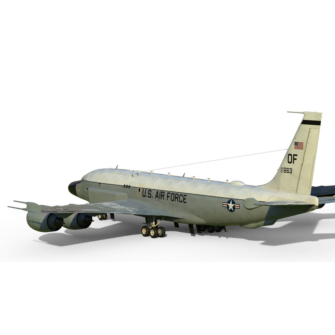 RC-135S Cobra Ball 3D Model – Military Aircraft, FBX, PBR Textures - View 5