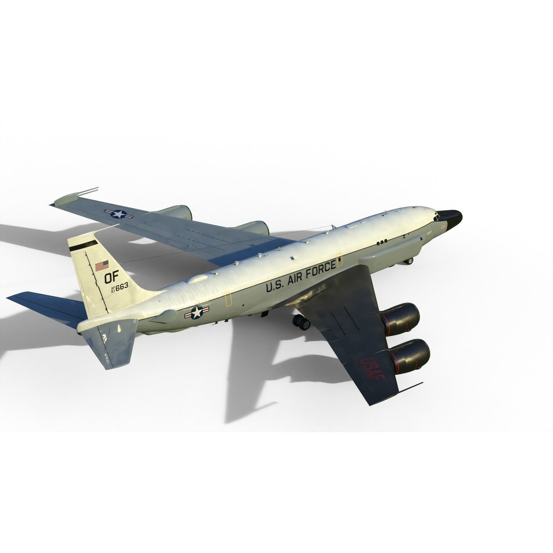 RC-135S Cobra Ball 3D Model – Military Aircraft, FBX, PBR Textures - View 7
