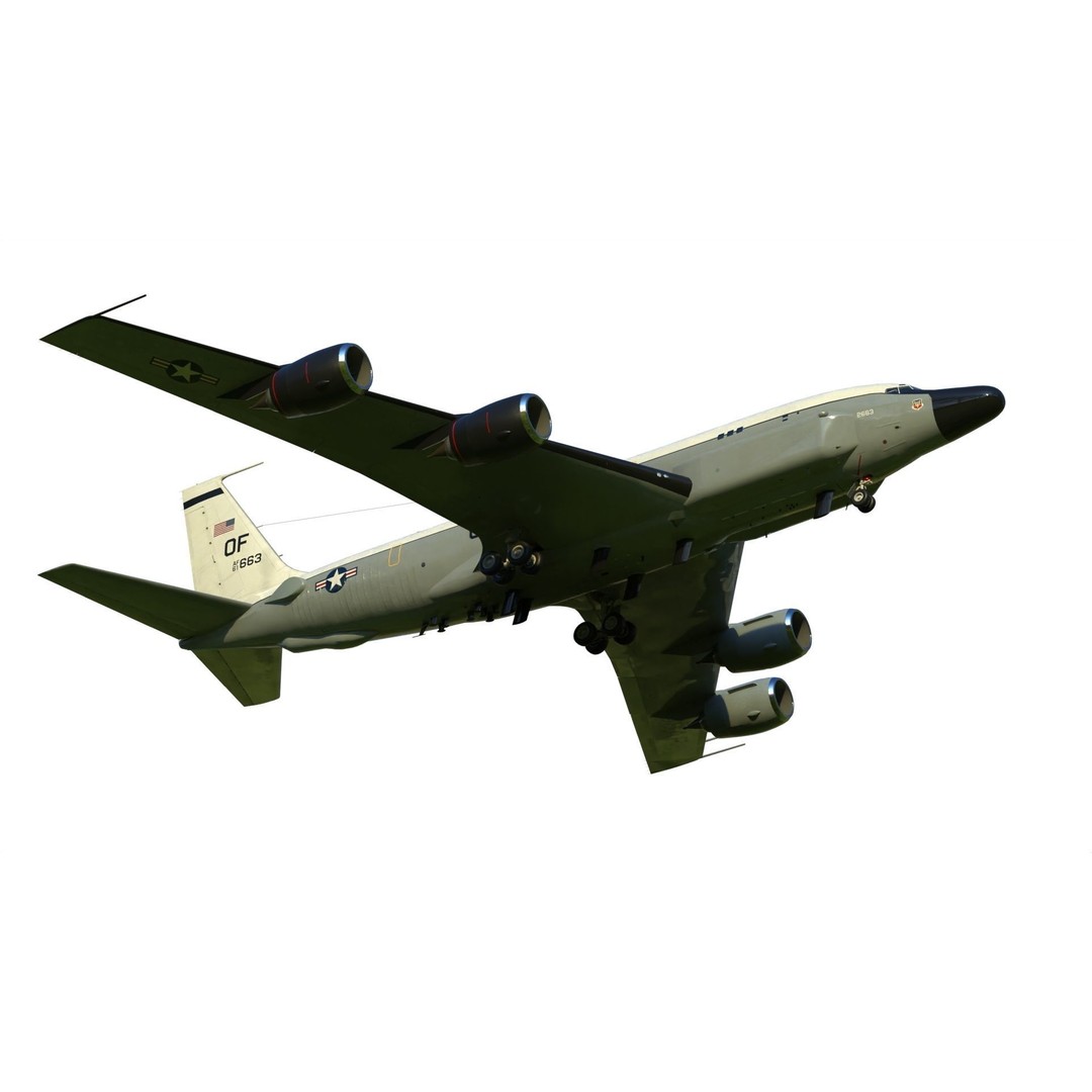 RC-135S Cobra Ball 3D Model – Military Aircraft, FBX, PBR Textures - View 8