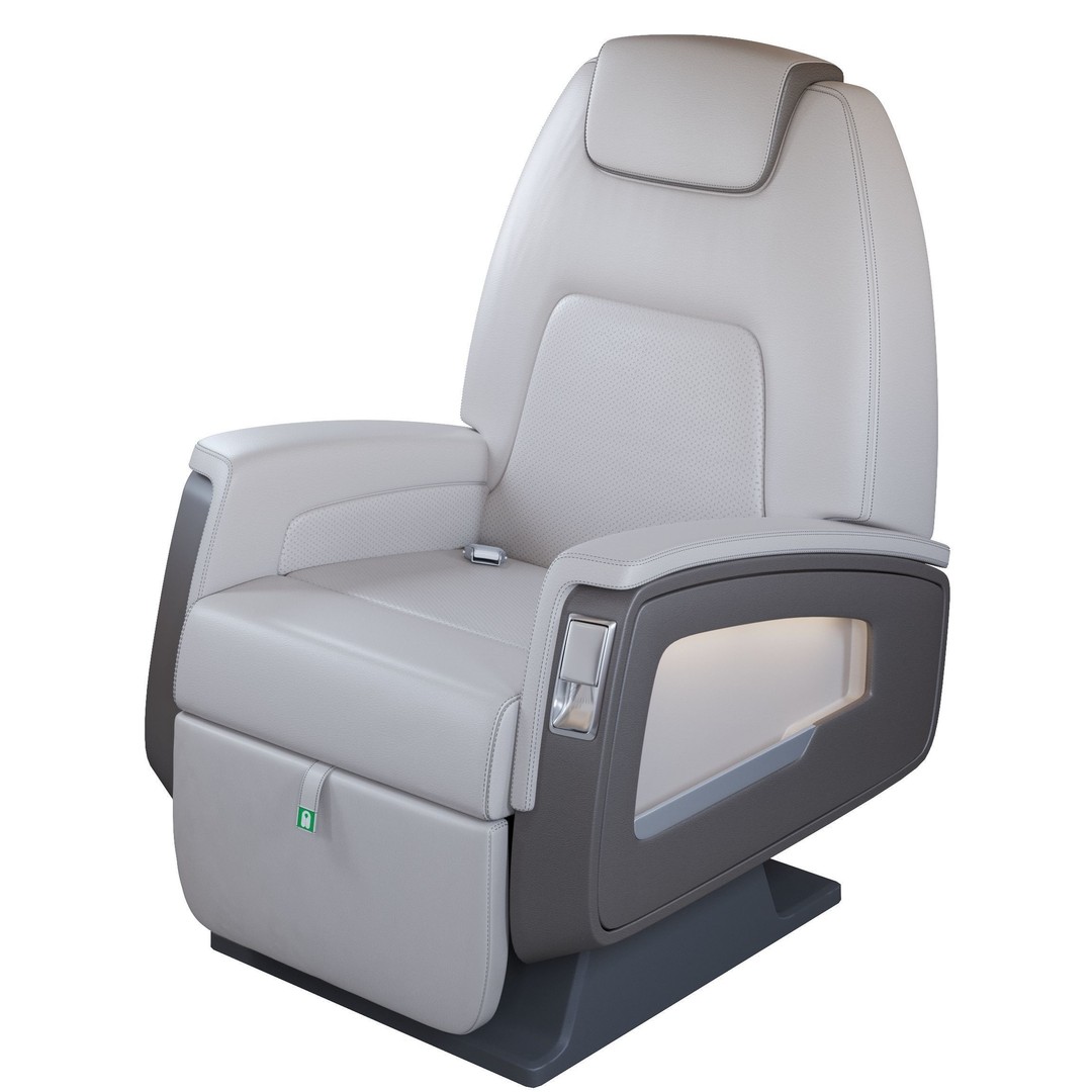 Business Jet Interior 3D Model – High-Quality Textured Scene, FBX, OBJ - View 10