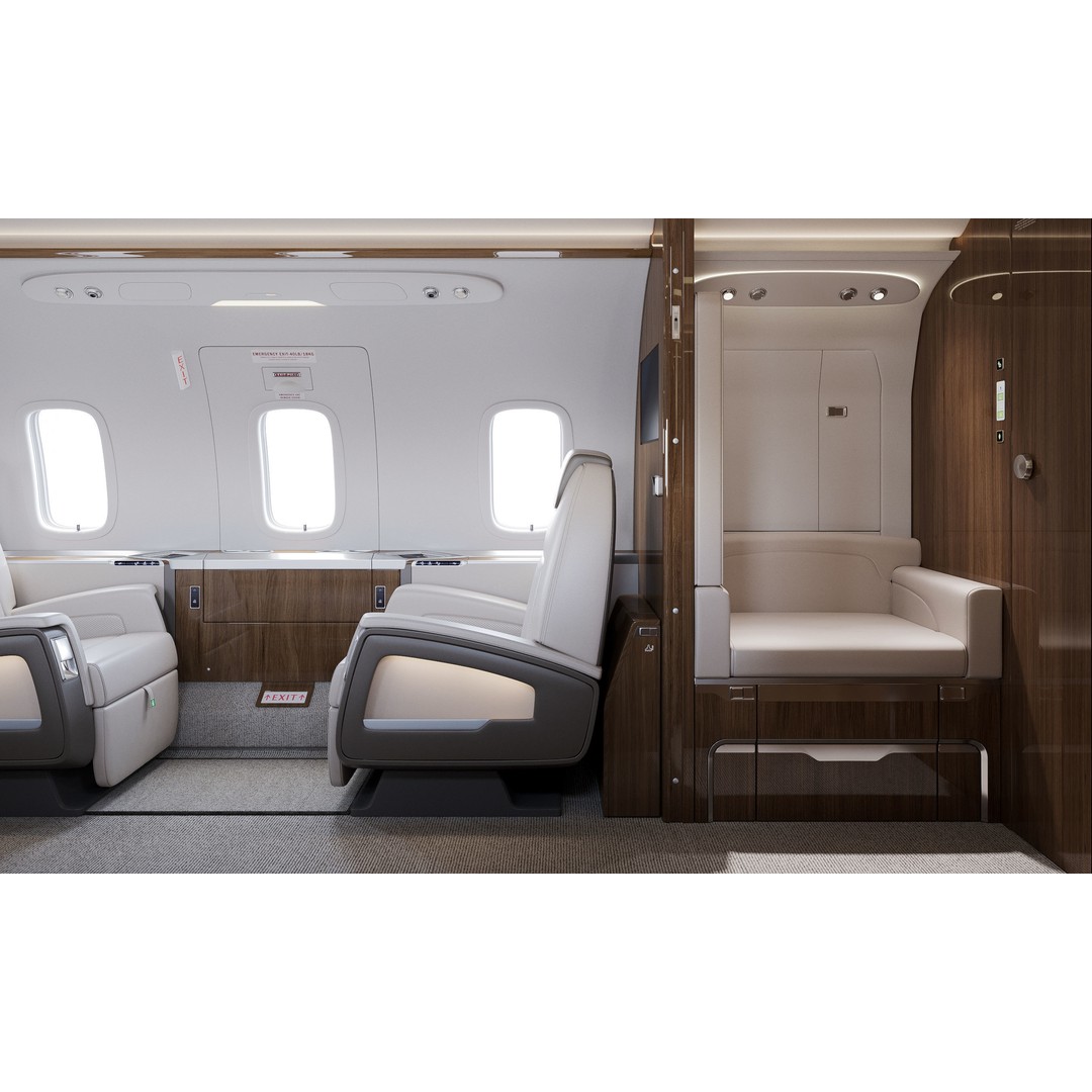Business Jet Interior 3D Model – High-Quality Textured Scene, FBX, OBJ - View 8