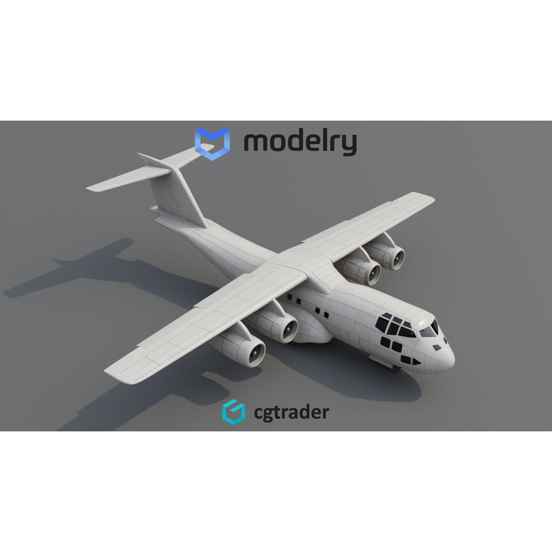 Cargo Aircraft 3D Model – High Poly Game Asset, FBX, OBJ - View 3