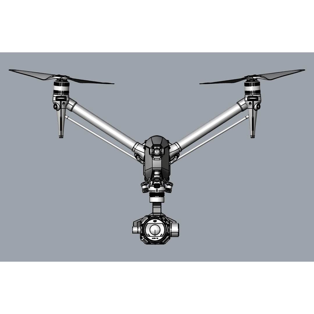 DJI Inspire 3 Drone 3D Model – High-Detail PBR Asset, FBX, OBJ - View 23