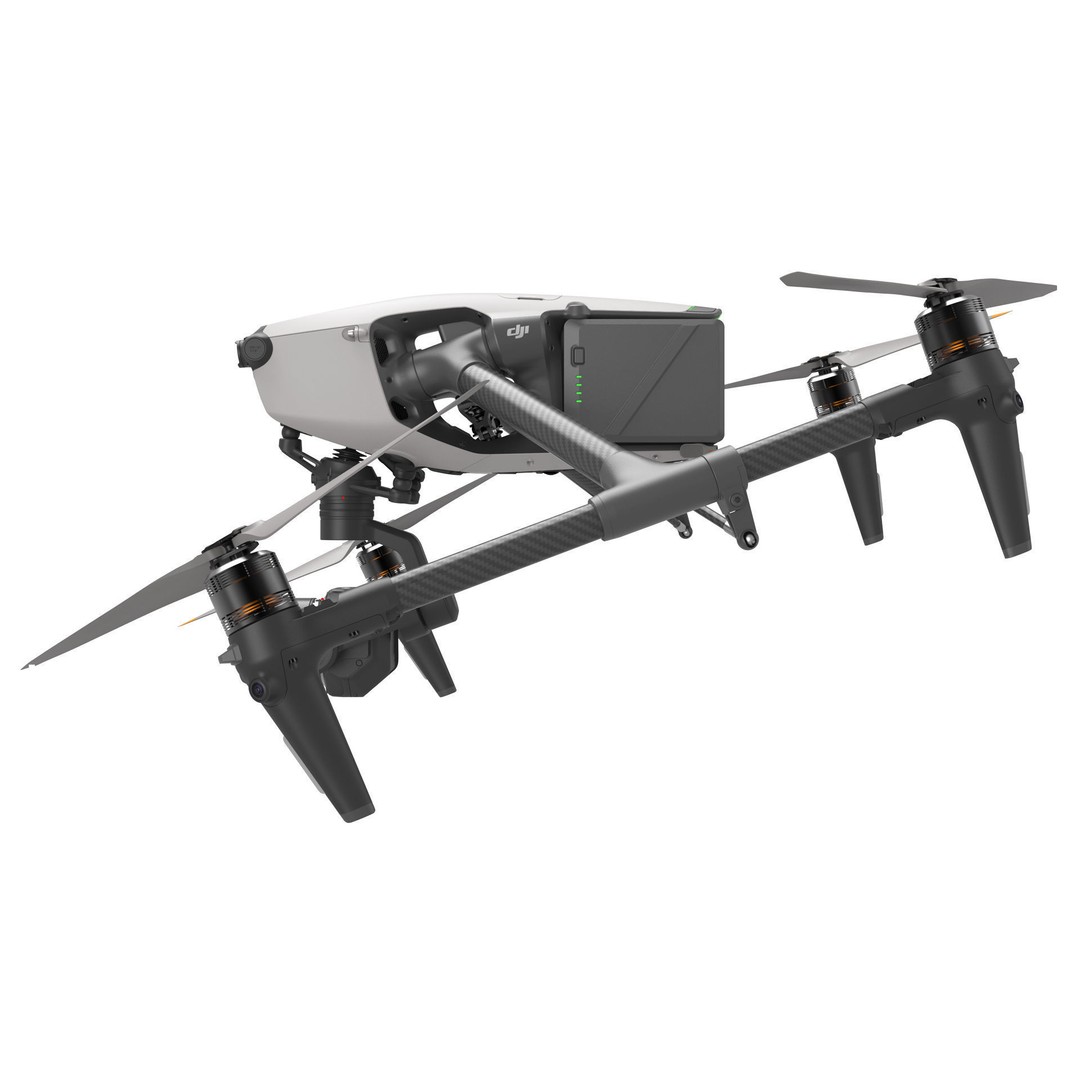 DJI Inspire 3 Drone 3D Model – High-Detail PBR Asset, FBX, OBJ - View 3