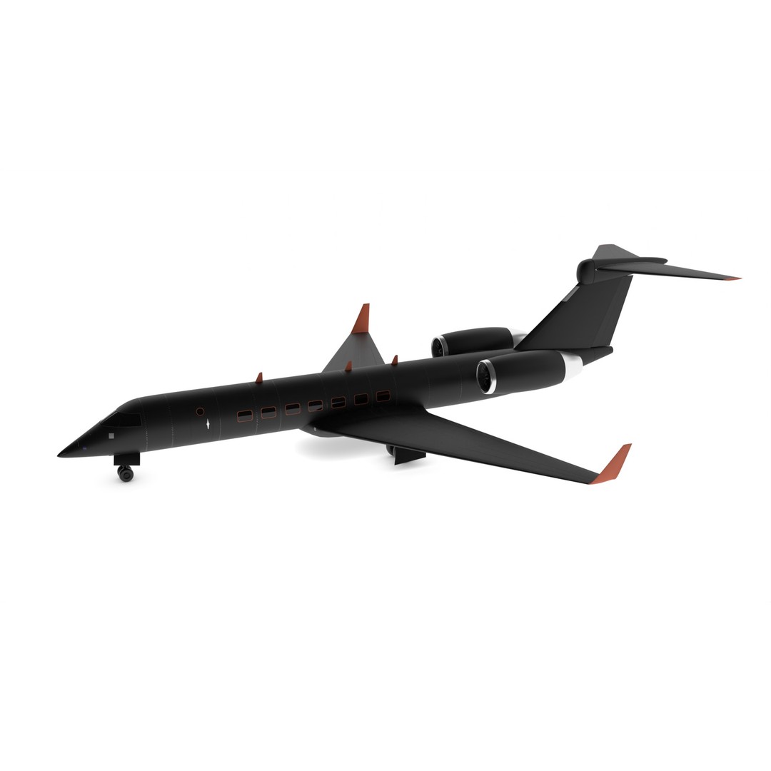 Regional Aircraft 3D Model – Low Poly Game Asset, FBX - View 3