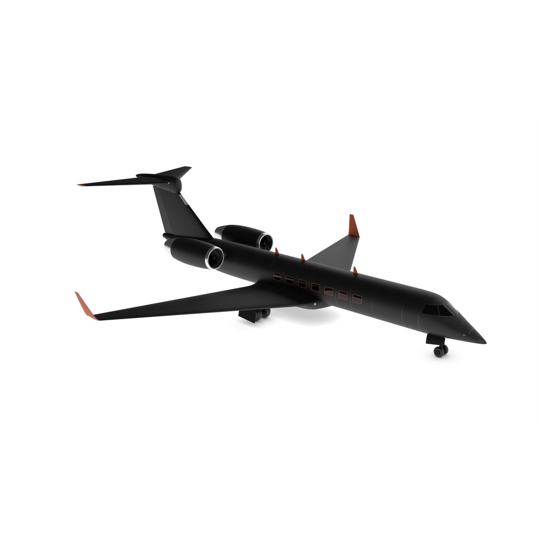 Regional Aircraft 3D Model – Low Poly Game Asset, FBX - View 5
