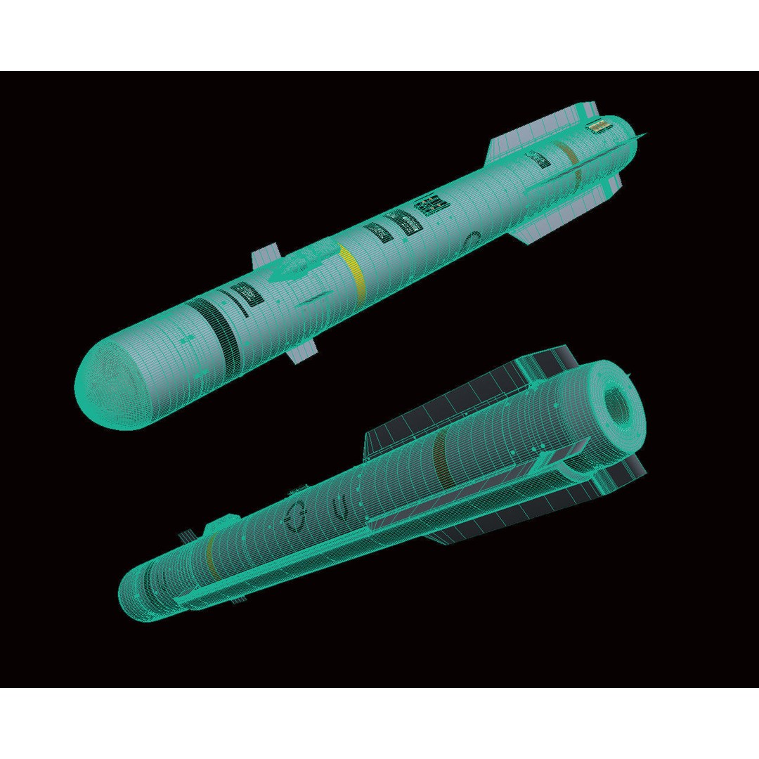 Brimstone 2 Missile 3D Model – High Poly Air-Launched Weapon, FBX