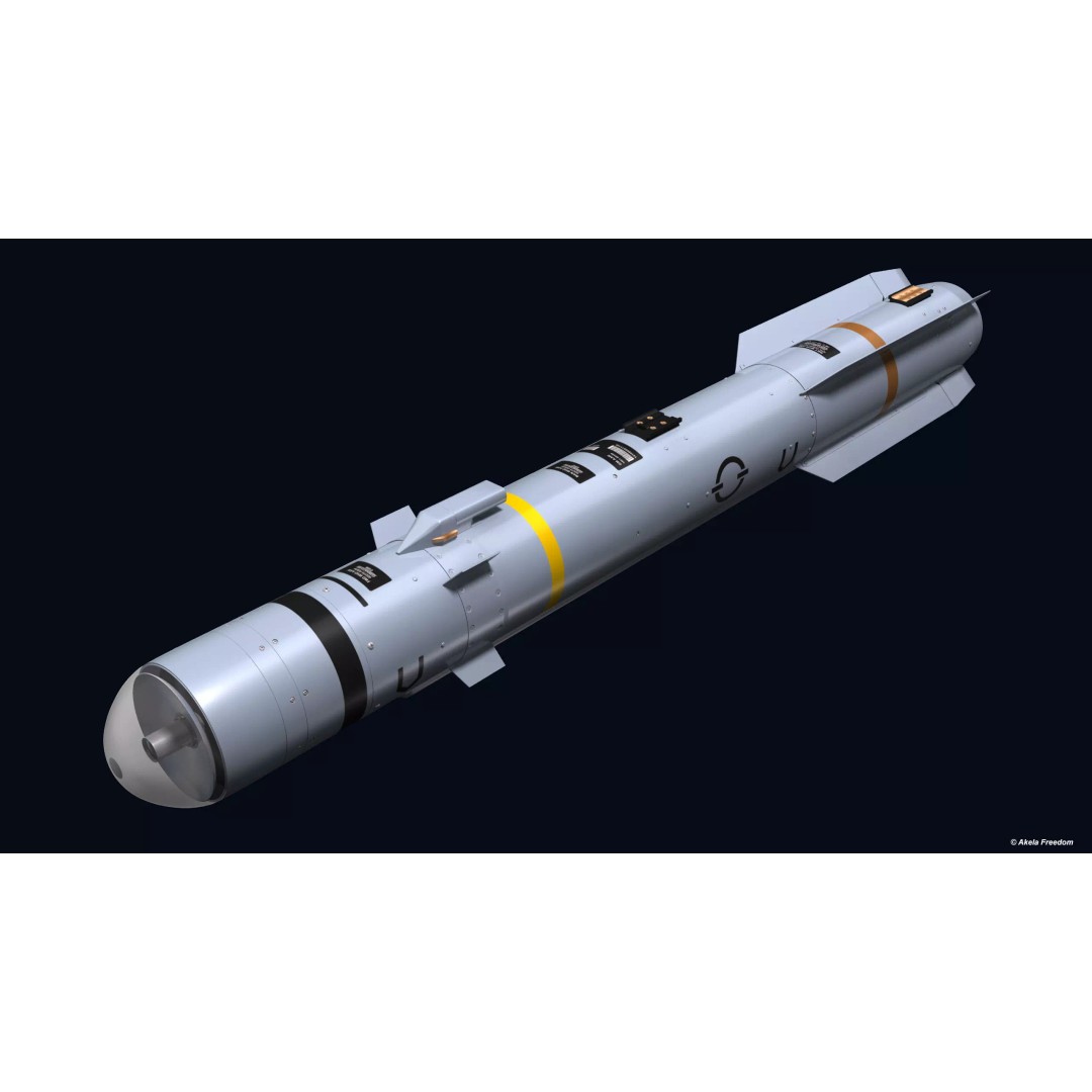 Brimstone 2 Missile 3D Model – High Poly Air-Launched Weapon, FBX - View 2