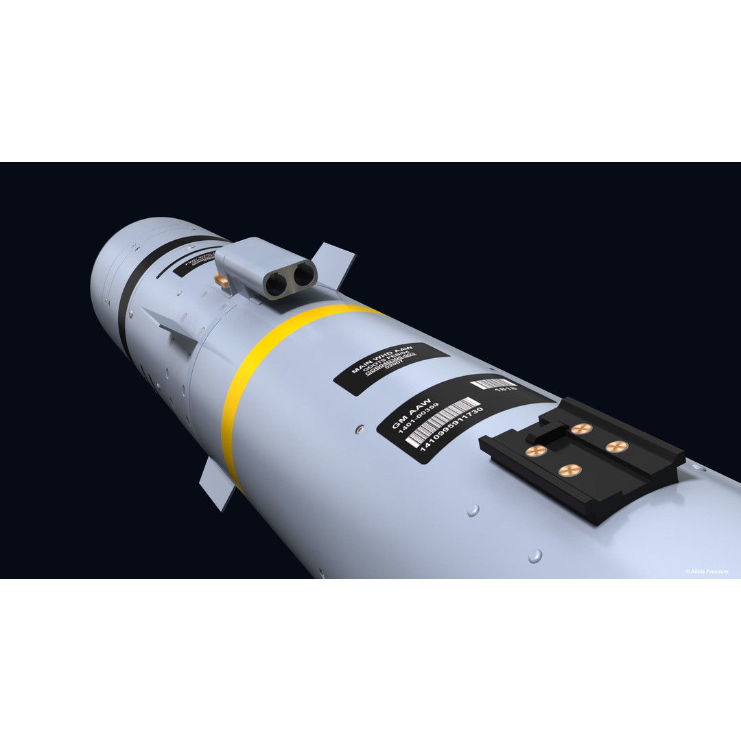 Brimstone 2 Missile 3D Model – High Poly Air-Launched Weapon, FBX - View 8