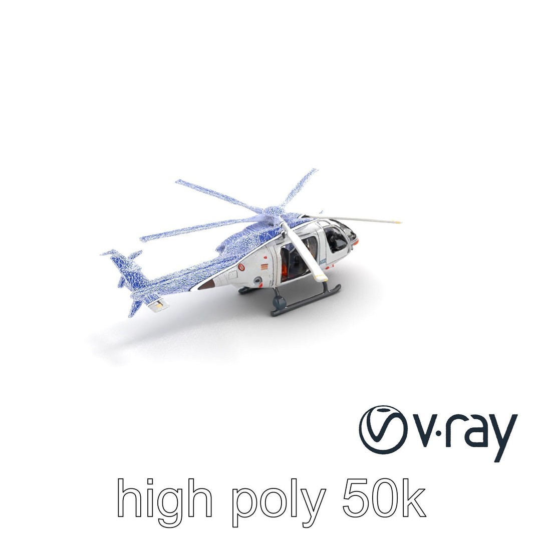 FrostBite Arctic Rescue Helicopter 3D Model – Low Poly PBR Asset, FBX - View 14
