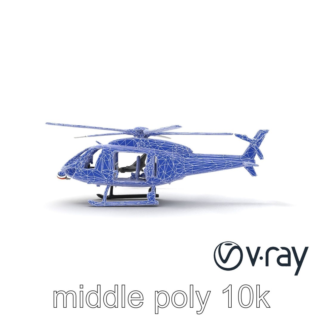 FrostBite Arctic Rescue Helicopter 3D Model – Low Poly PBR Asset, FBX - View 17