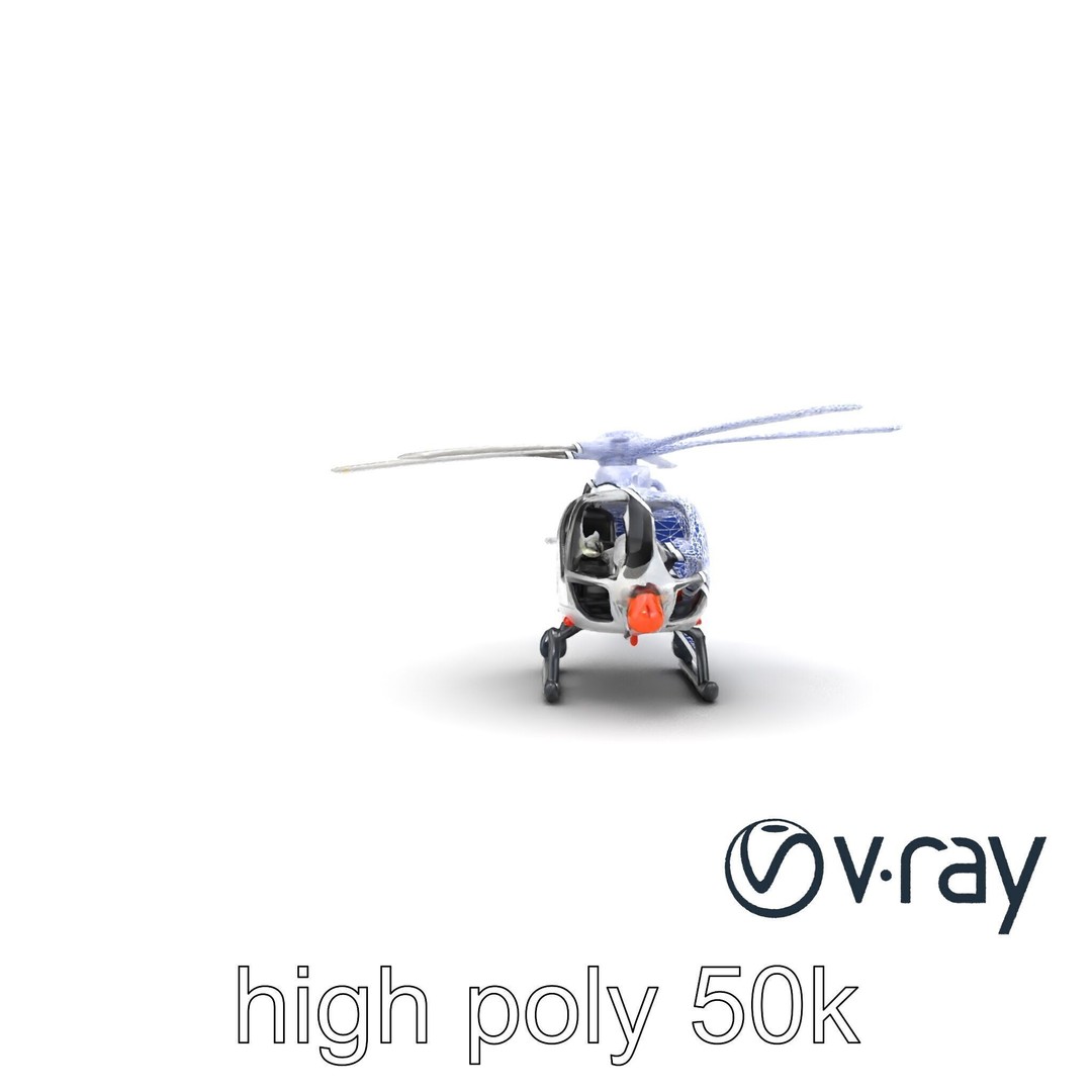 FrostBite Arctic Rescue Helicopter 3D Model – Low Poly PBR Asset, FBX - View 18