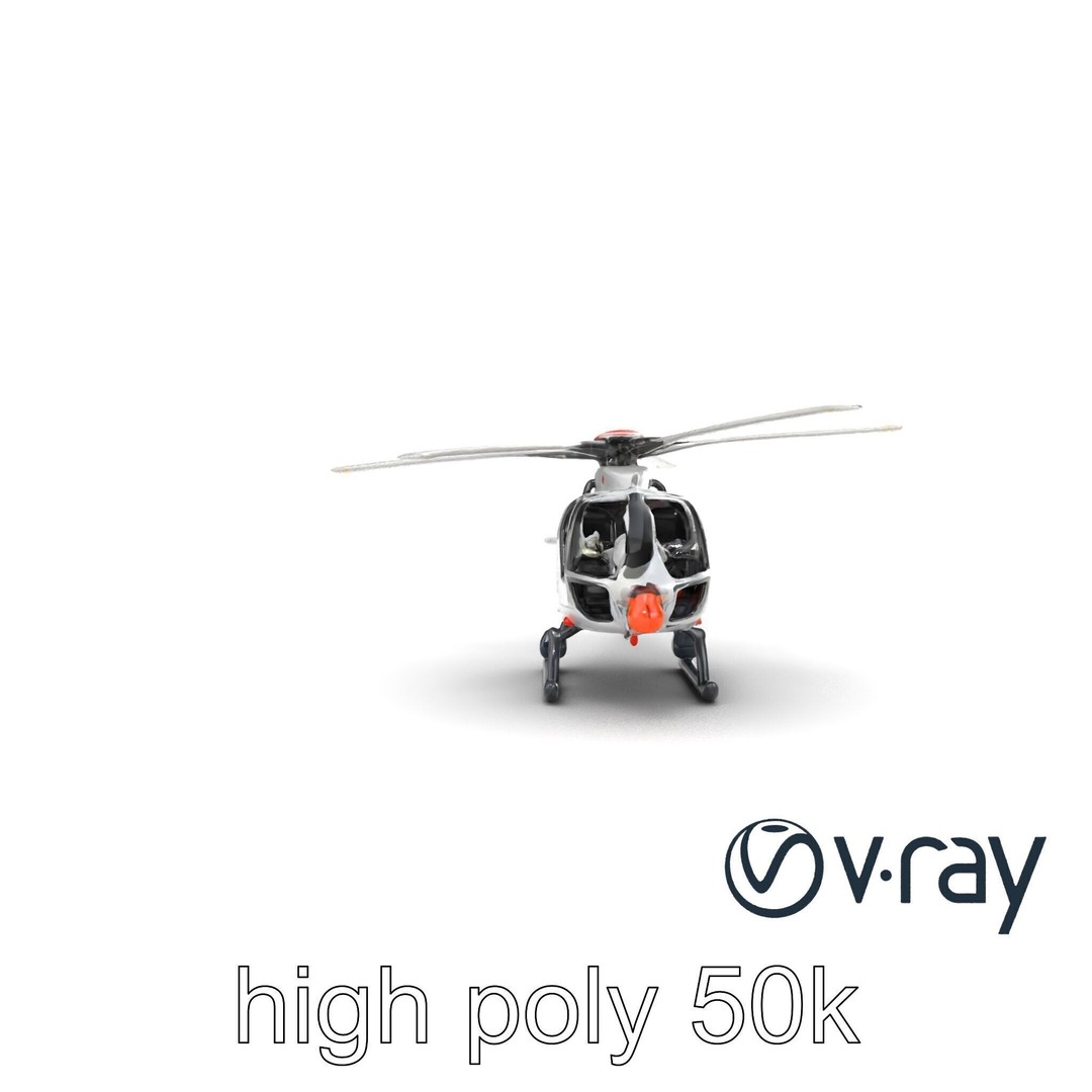 FrostBite Arctic Rescue Helicopter 3D Model – Low Poly PBR Asset, FBX - View 19