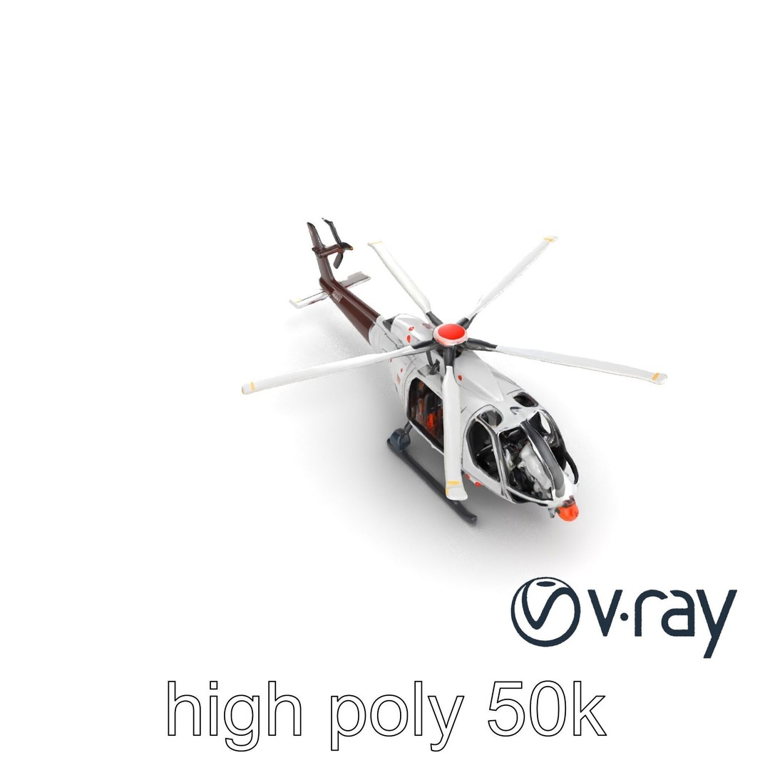 FrostBite Arctic Rescue Helicopter 3D Model – Low Poly PBR Asset, FBX - View 20