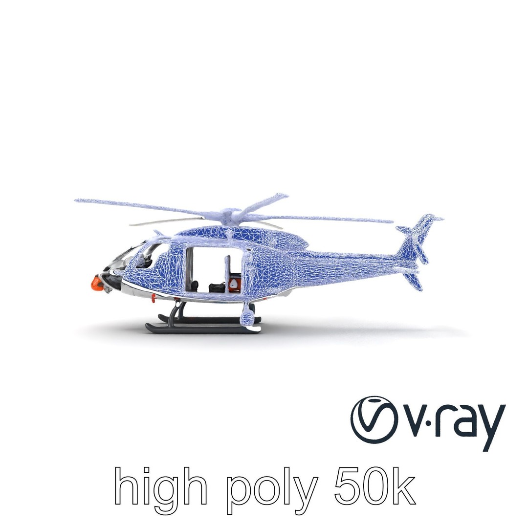 FrostBite Arctic Rescue Helicopter 3D Model – Low Poly PBR Asset, FBX - View 21