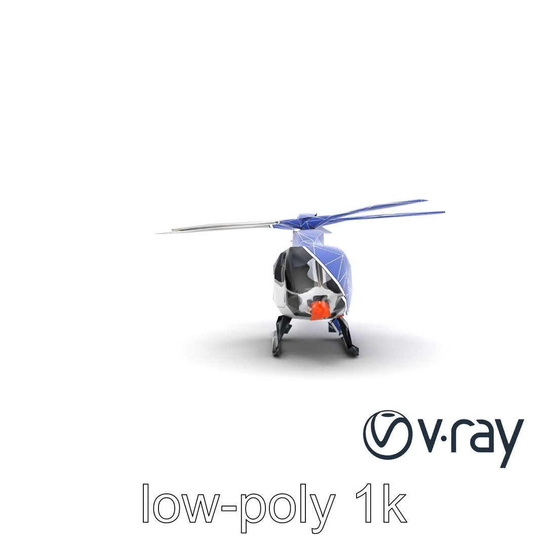 FrostBite Arctic Rescue Helicopter 3D Model – Low Poly PBR Asset, FBX - View 24