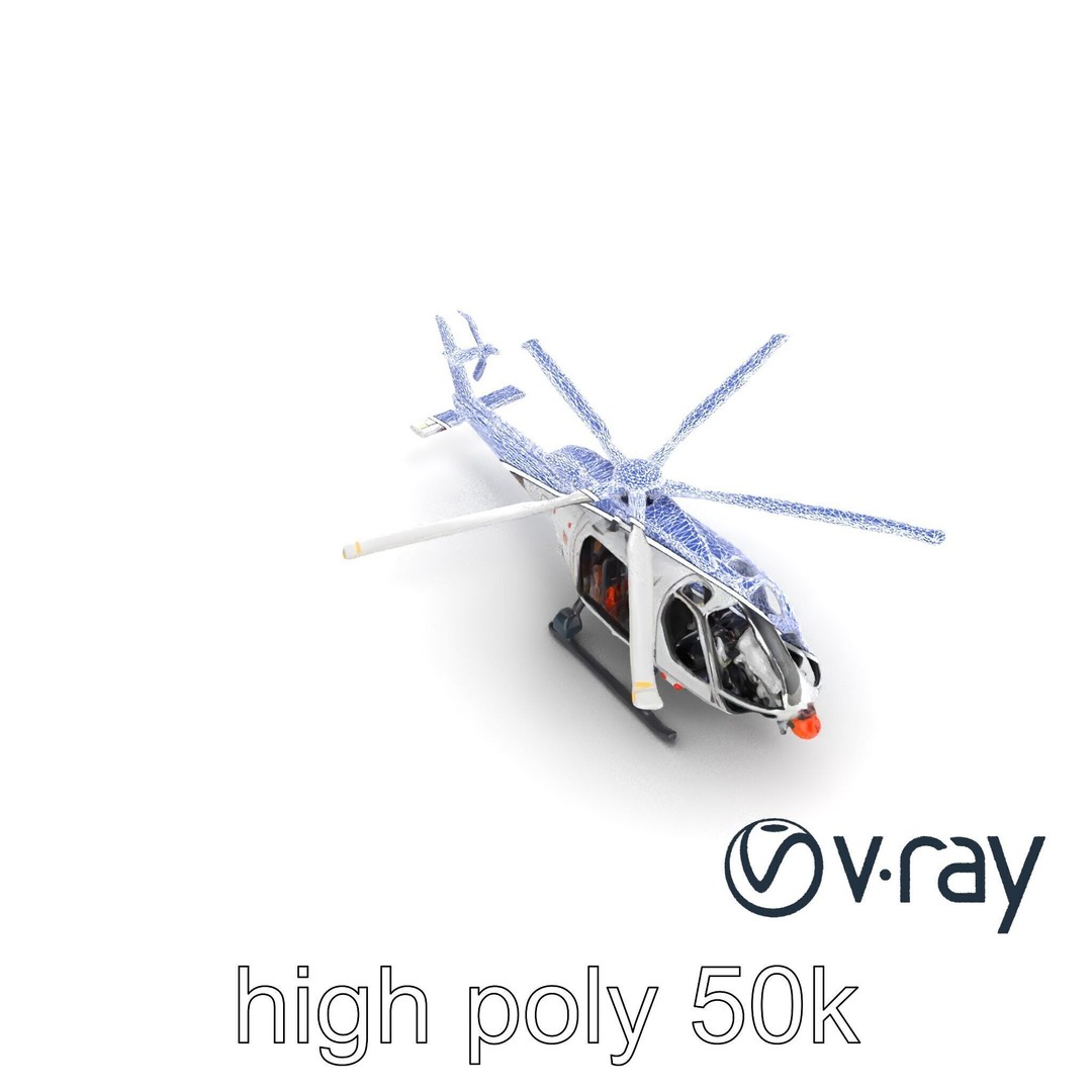 FrostBite Arctic Rescue Helicopter 3D Model – Low Poly PBR Asset, FBX - View 26