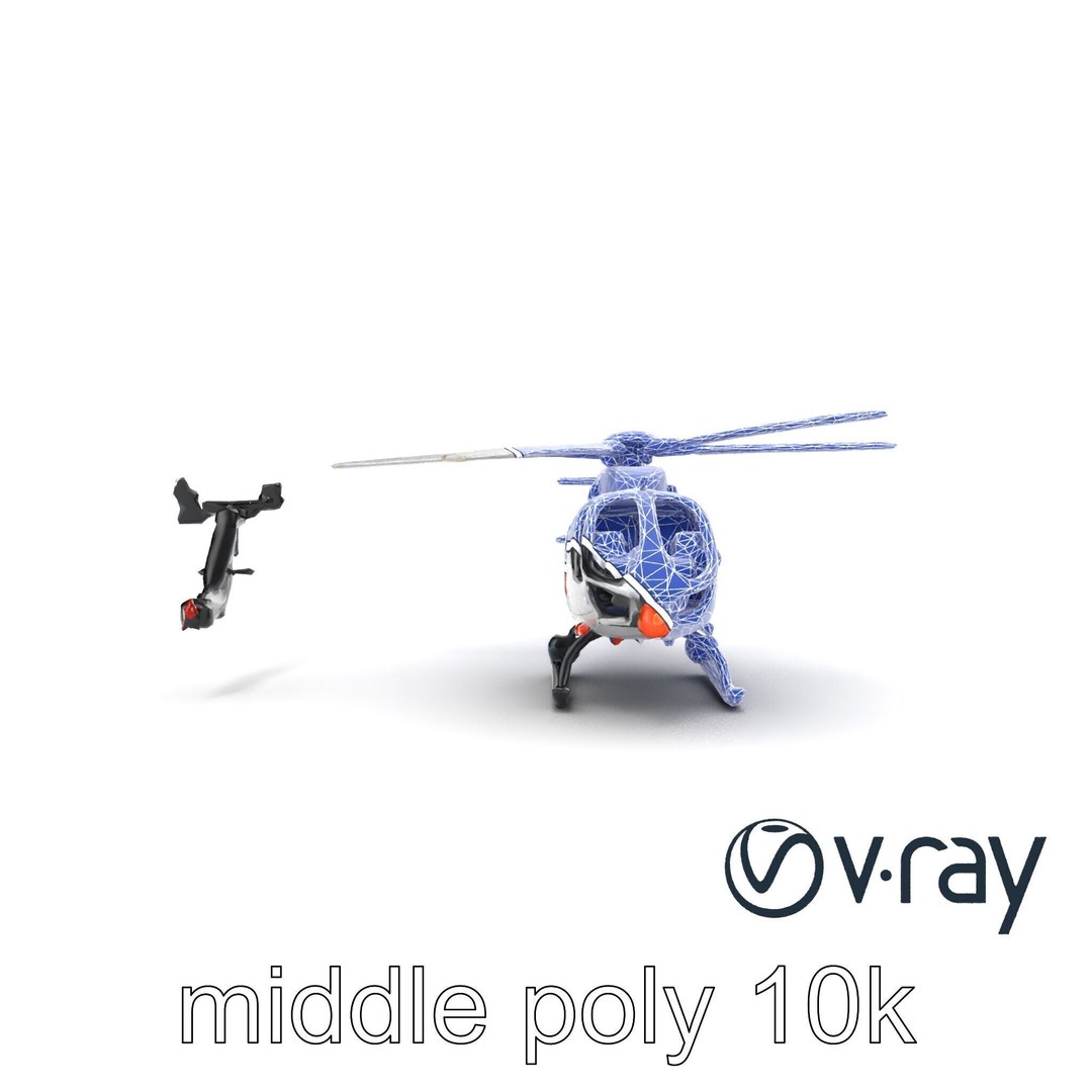 FrostBite Arctic Rescue Helicopter 3D Model – Low Poly PBR Asset, FBX - View 27