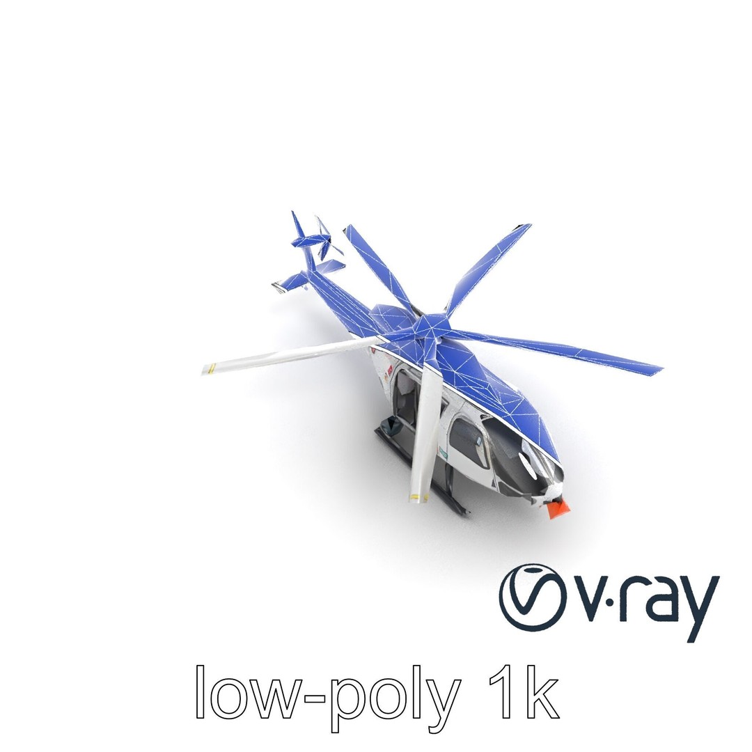 FrostBite Arctic Rescue Helicopter 3D Model – Low Poly PBR Asset, FBX - View 28