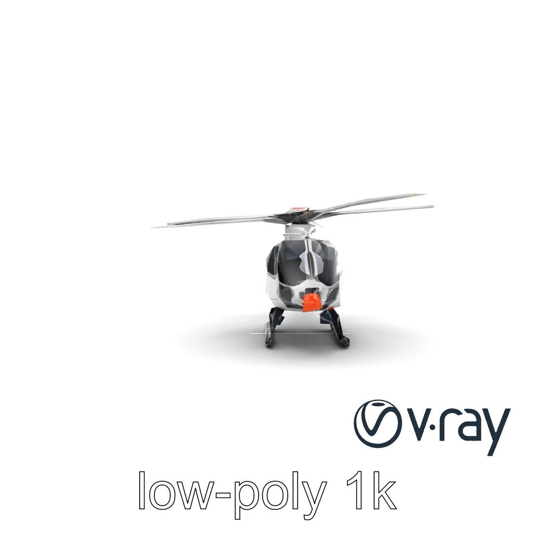 FrostBite Arctic Rescue Helicopter 3D Model – Low Poly PBR Asset, FBX - View 29