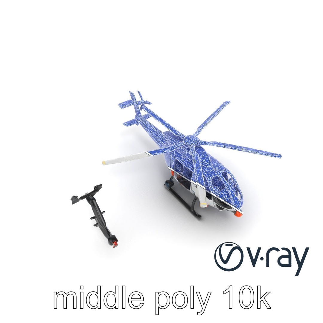 FrostBite Arctic Rescue Helicopter 3D Model – Low Poly PBR Asset, FBX - View 30