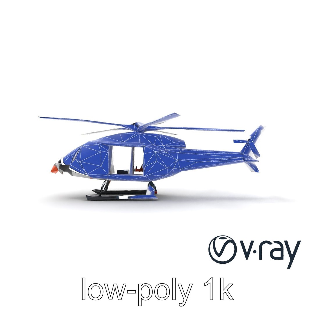 FrostBite Arctic Rescue Helicopter 3D Model – Low Poly PBR Asset, FBX - View 31