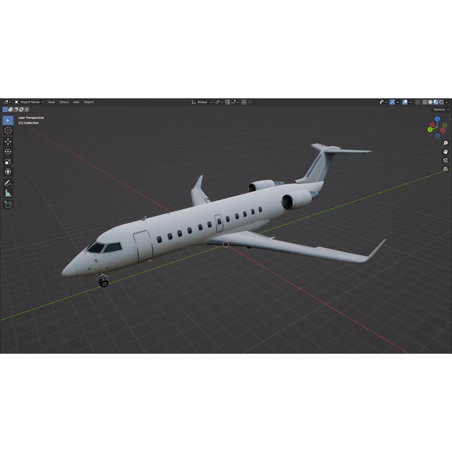 CRJ-200 Regional Jet - Low-Poly Static 3D Model