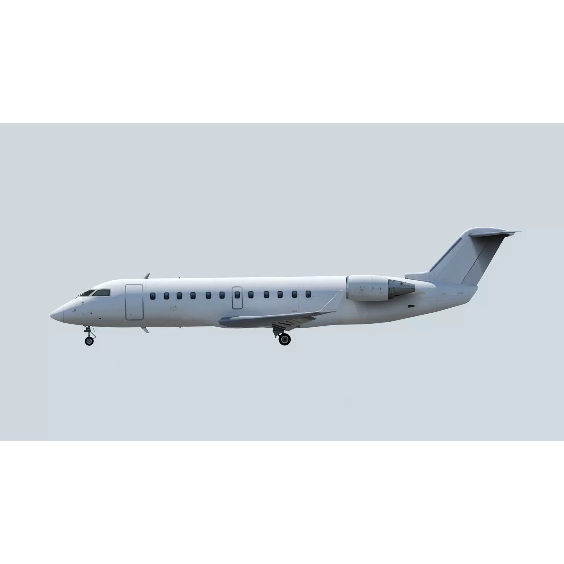 CRJ-200 Regional Jet - Low-Poly Static 3D Model - View 14