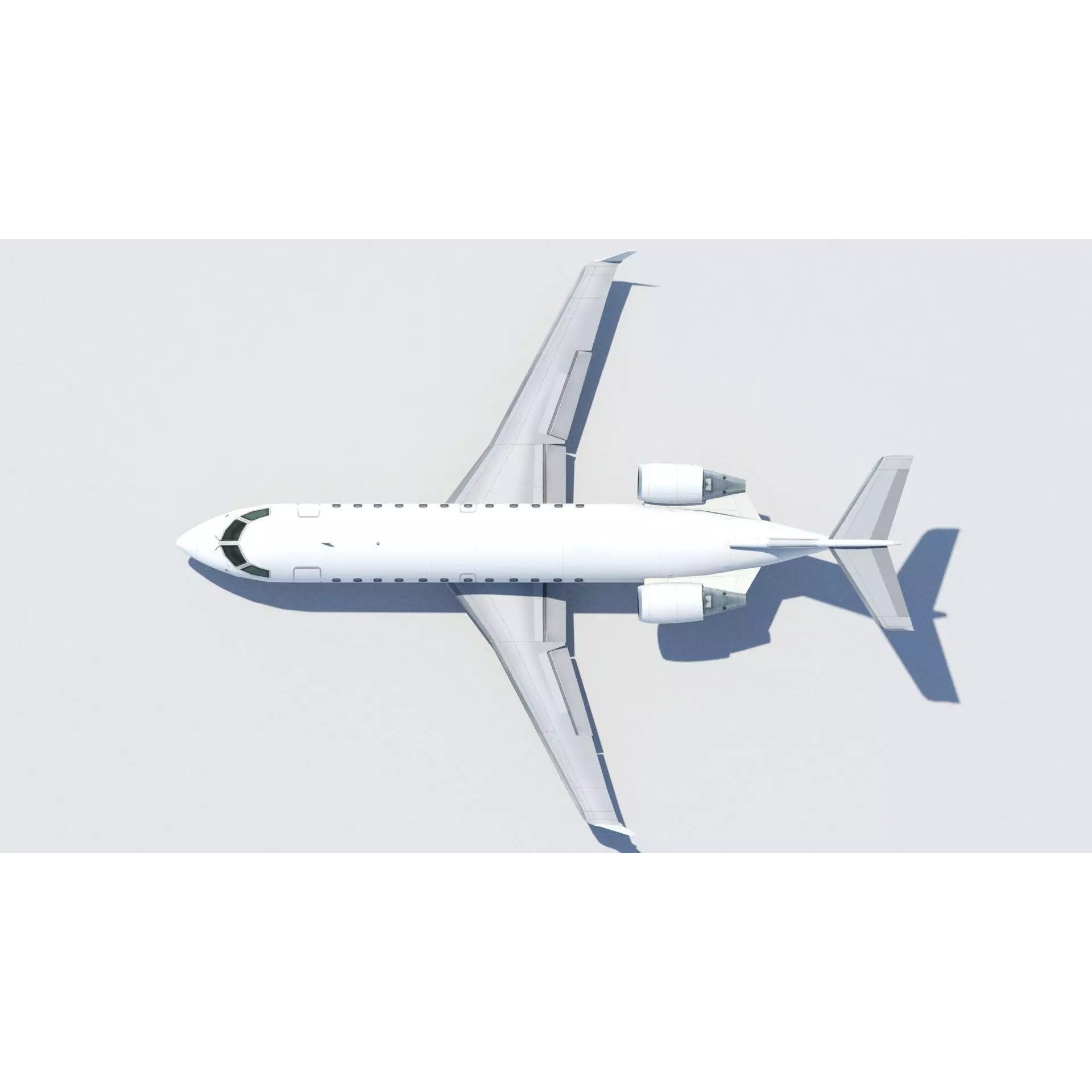 CRJ-200 Regional Jet - Low-Poly Static 3D Model - View 15