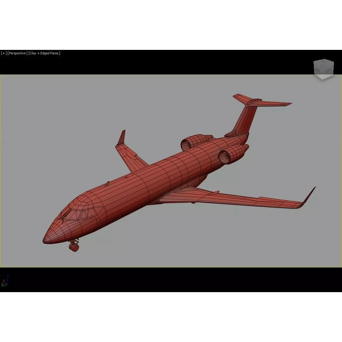 CRJ-200 Regional Jet - Low-Poly Static 3D Model - View 16