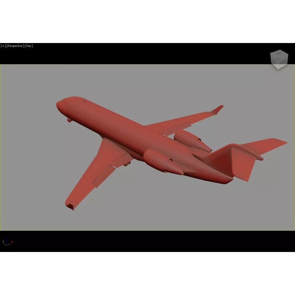 CRJ-200 Regional Jet - Low-Poly Static 3D Model - View 17
