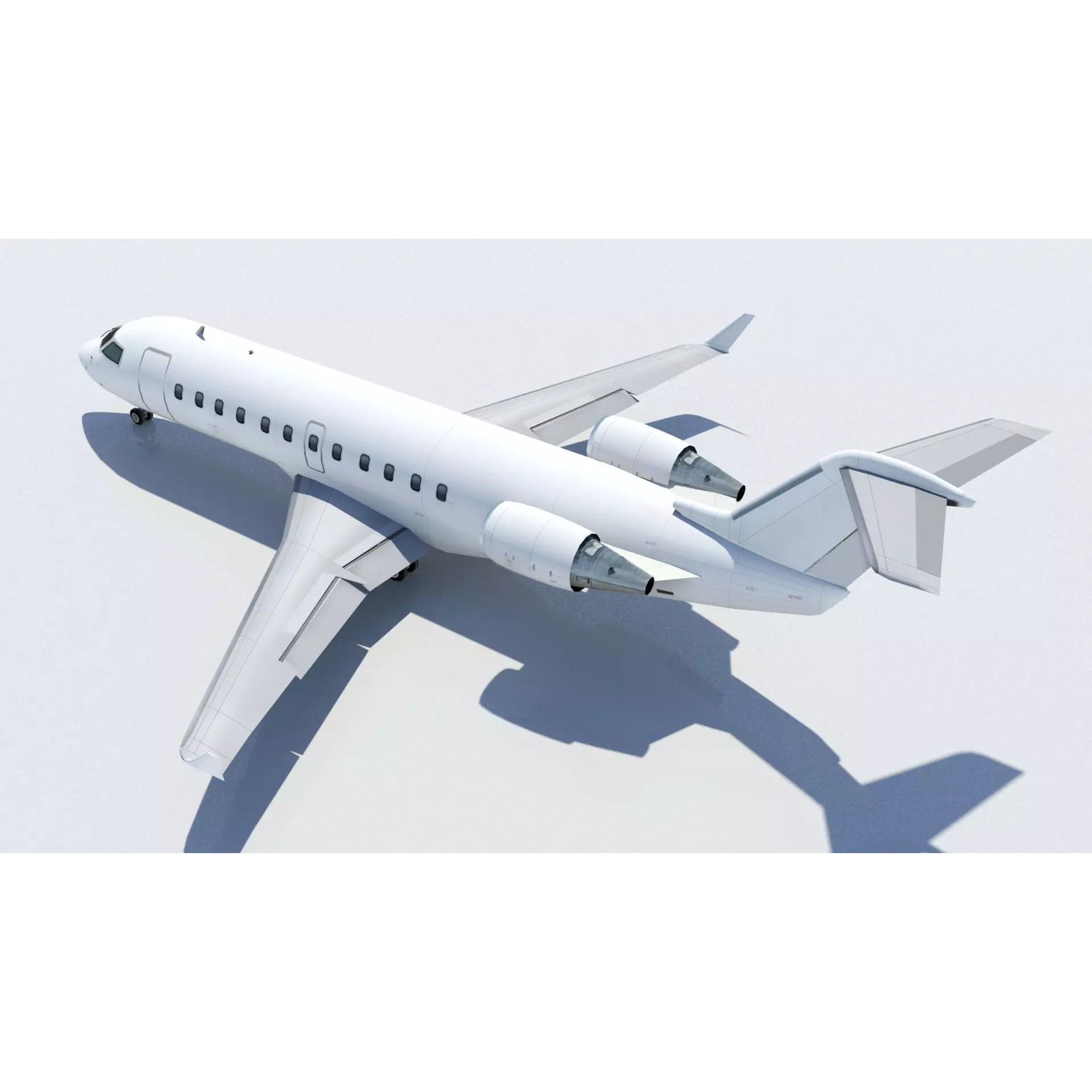 CRJ-200 Regional Jet - Low-Poly Static 3D Model - View 4